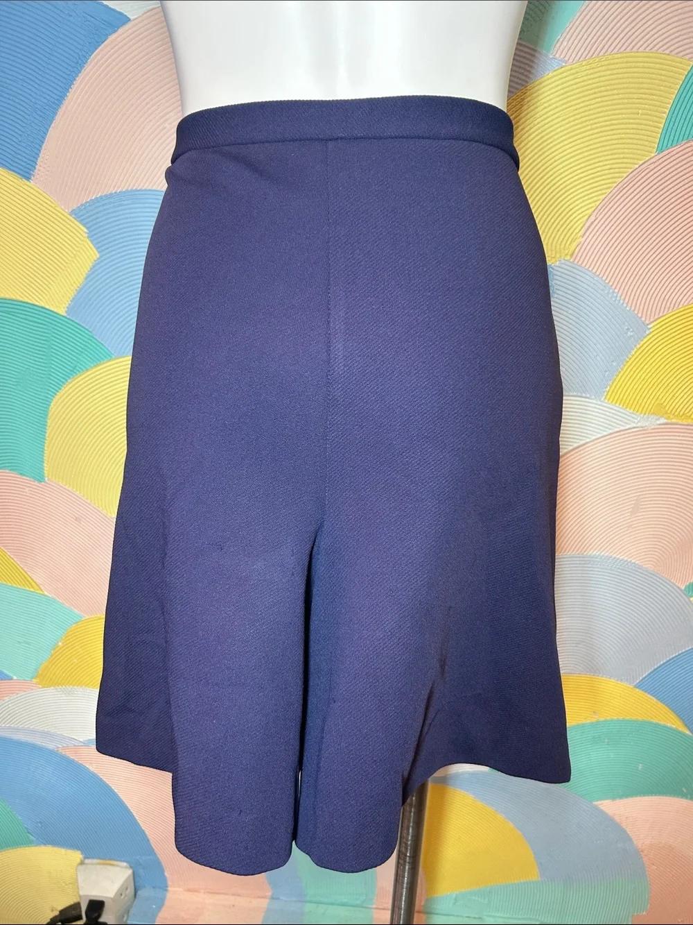 Vintage Navy Women's Tailored Mid-Rise Shorts